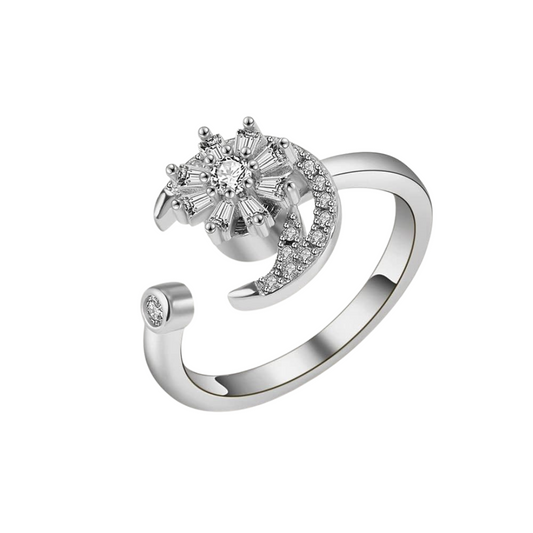 Anillo Lunar de Plata Esterlina Ajustable